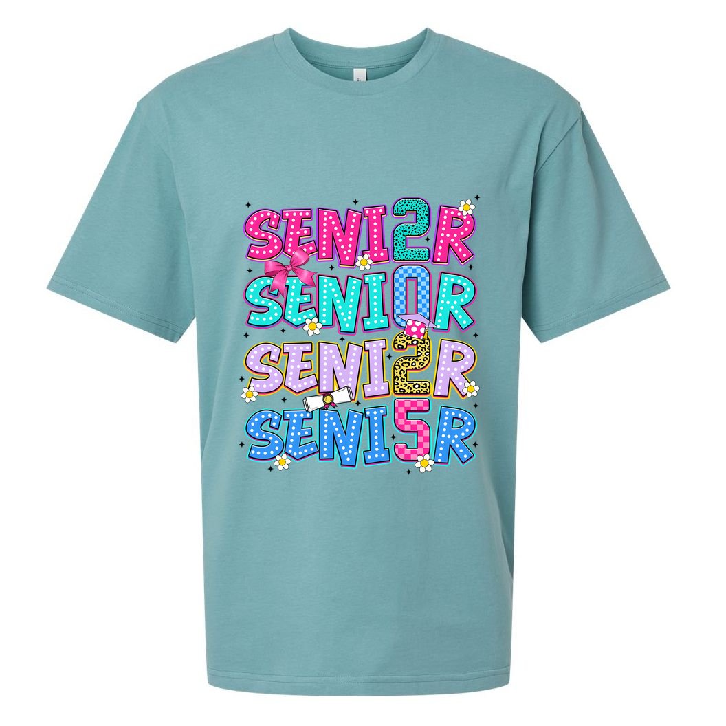 Senior 2025 Back To School Graduation Sueded Cloud Jersey T-Shirt