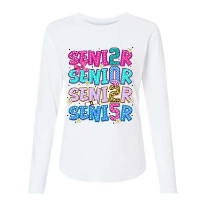 Senior 2025 Back To School Graduation Womens Cotton Relaxed Long Sleeve T-Shirt