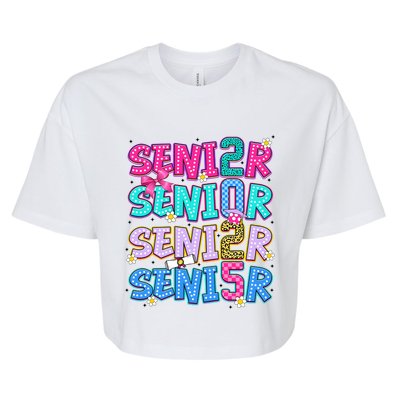 Senior 2025 Back To School Graduation Bella+Canvas Jersey Crop Tee