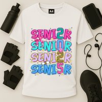 Senior 2025 Back To School Graduation Cooling Performance Crew T-Shirt