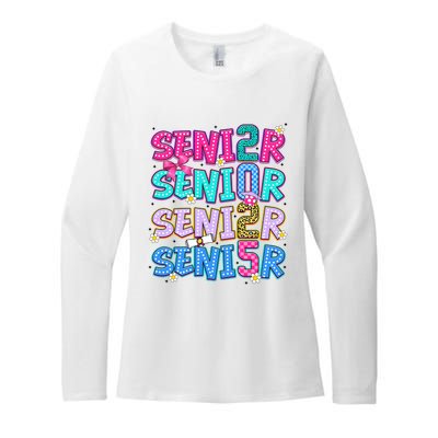 Senior 2025 Back To School Graduation Womens CVC Long Sleeve Shirt