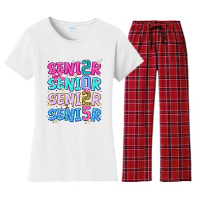 Senior 2025 Back To School Graduation Women's Flannel Pajama Set