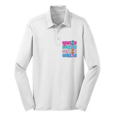 Senior 2025 Back To School Graduation Silk Touch Performance Long Sleeve Polo