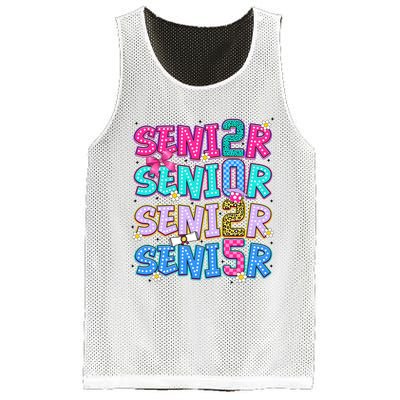 Senior 2025 Back To School Graduation Mesh Reversible Basketball Jersey Tank