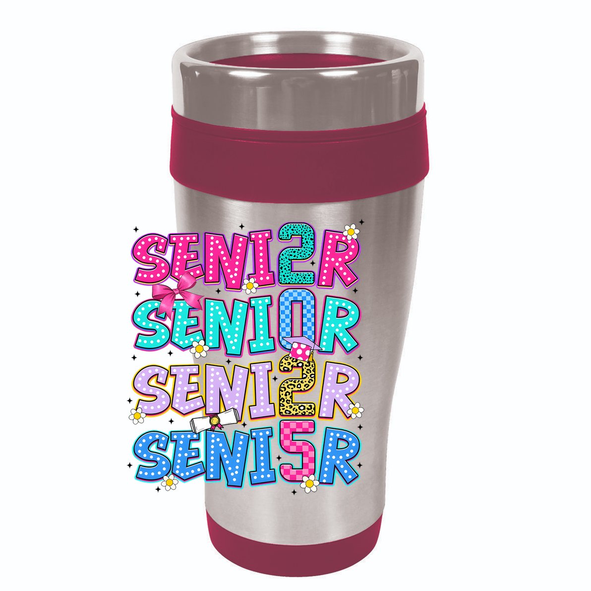 Senior 2025 Back To School Graduation 12oz Stainless Steel Coffee Mug