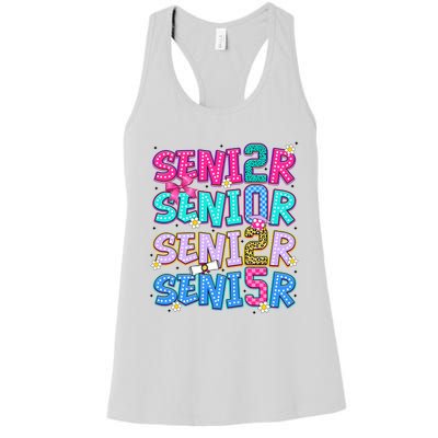 Senior 2025 Back To School Graduation Women's Racerback Tank