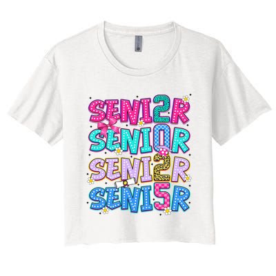 Senior 2025 Back To School Graduation Women's Crop Top Tee