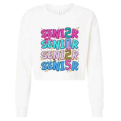 Senior 2025 Back To School Graduation Cropped Pullover Crew