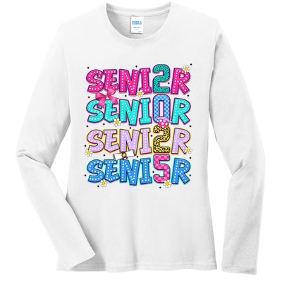 Senior 2025 Back To School Graduation Ladies Long Sleeve Shirt