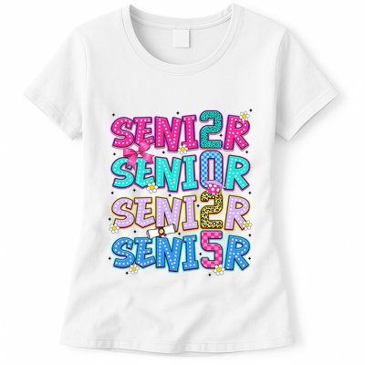 Senior 2025 Back To School Graduation Womens T-Shirt