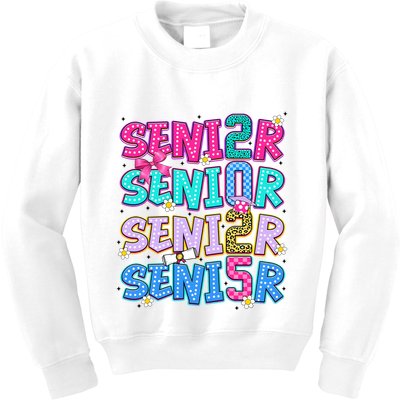 Senior 2025 Back To School Graduation Kids Sweatshirt