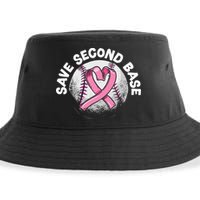 Save 2nd Base Baseball Player Breast Cancer Awareness Sustainable Bucket Hat