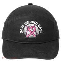 Save 2nd Base Baseball Player Breast Cancer Awareness 7-Panel Snapback Hat