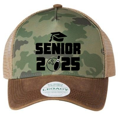 Senior 2025 Bowling Graduation Funny Class Of 2025 Retro Gift Legacy Tie Dye Trucker Hat