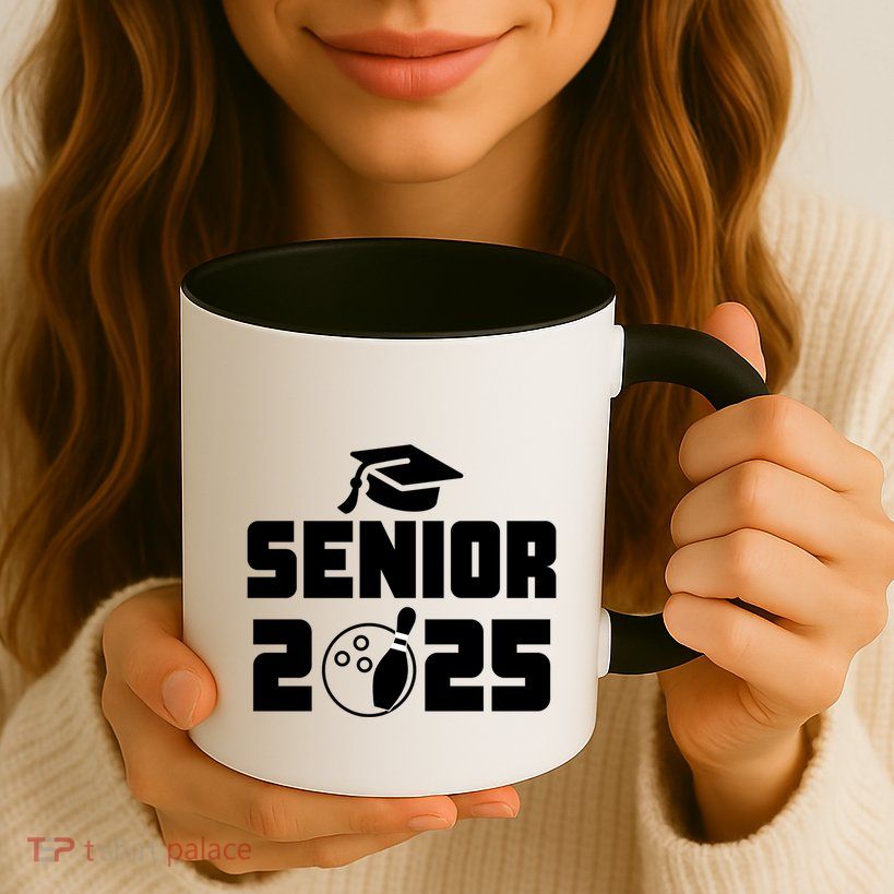 Senior 2025 Bowling Graduation Funny Class Of 2025 Retro Gift Mug