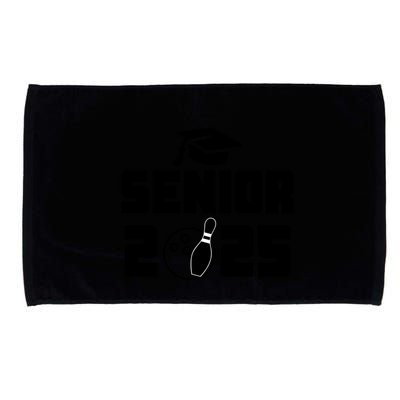 Senior 2025 Bowling Graduation Funny Class Of 2025 Retro Gift Microfiber Hand Towel