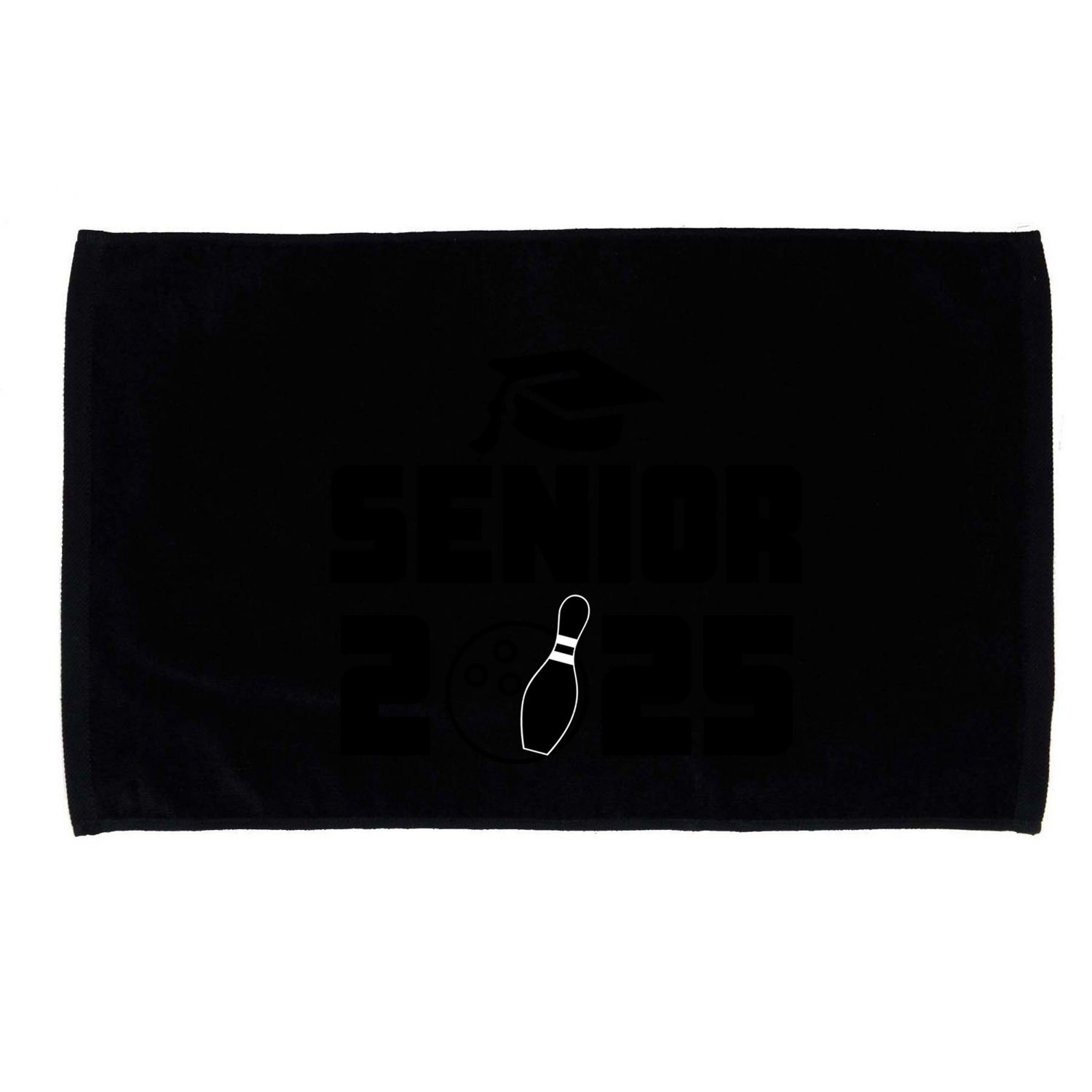 Senior 2025 Bowling Graduation Funny Class Of 2025 Retro Gift Microfiber Hand Towel