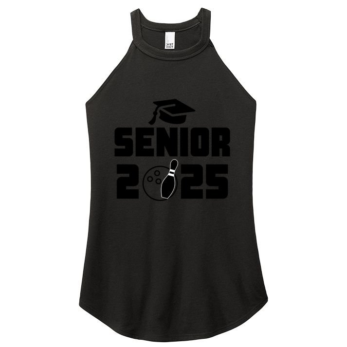 Senior 2025 Bowling Graduation Funny Class Of 2025 Retro Gift Women's Perfect Tri Rocker Tank