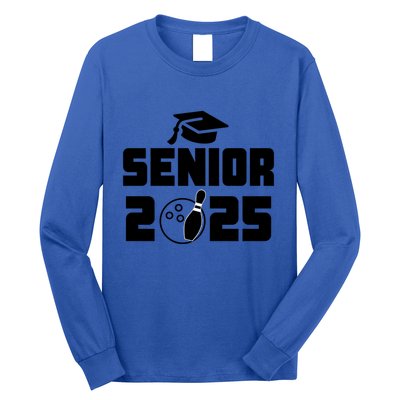 Senior 2025 Bowling Graduation Funny Class Of 2025 Retro Gift Long Sleeve Shirt