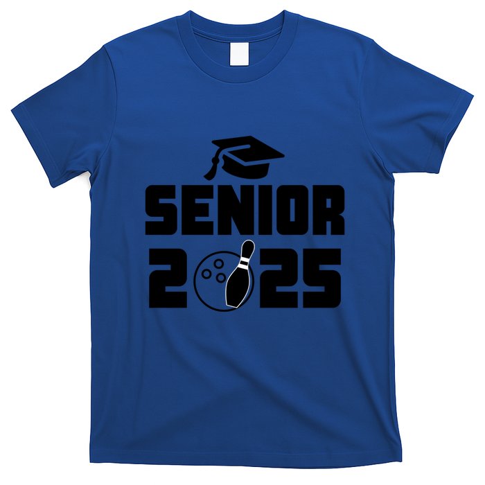 Senior 2025 Bowling Graduation Funny Class Of 2025 Retro Gift T-Shirt
