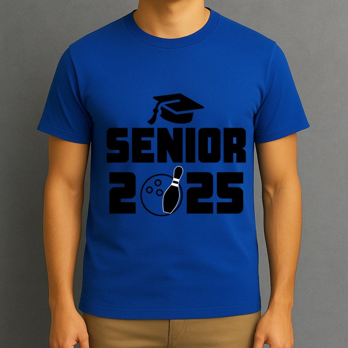 Senior 2025 Bowling Graduation Funny Class Of 2025 Retro Gift T-Shirt