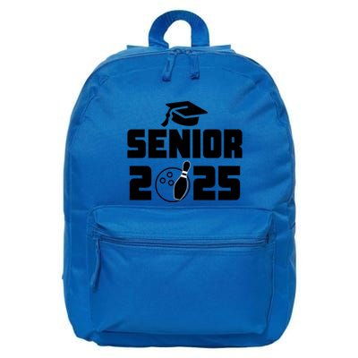 Senior 2025 Bowling Graduation Funny Class Of 2025 Retro Gift 16 in Basic Backpack