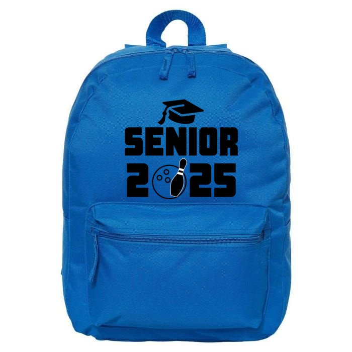 Senior 2025 Bowling Graduation Funny Class Of 2025 Retro Gift 16 in Basic Backpack