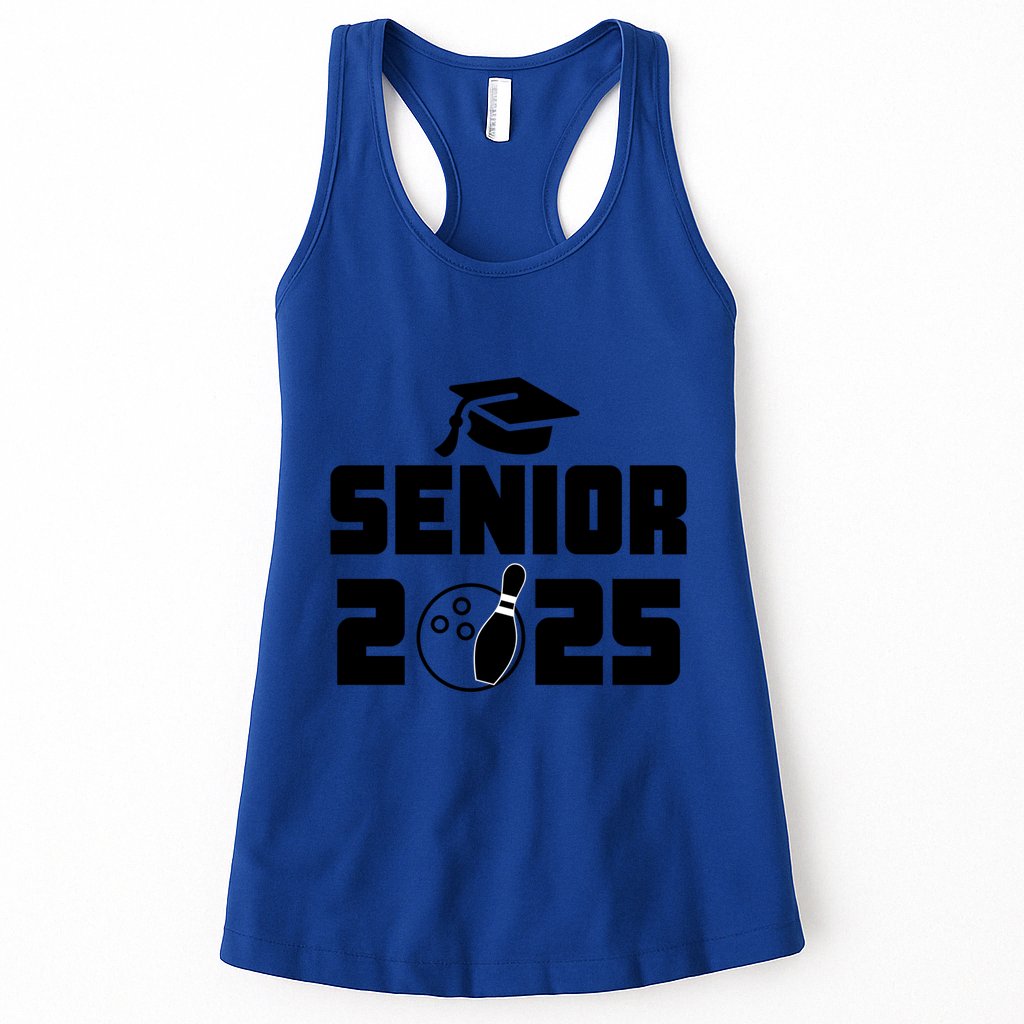 Senior 2025 Bowling Graduation Funny Class Of 2025 Retro Gift Womens Tank Top