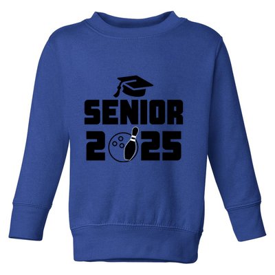 Senior 2025 Bowling Graduation Funny Class Of 2025 Retro Gift Toddler Sweatshirt