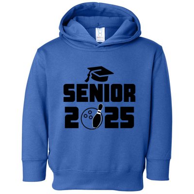 Senior 2025 Bowling Graduation Funny Class Of 2025 Retro Gift Toddler Hoodie