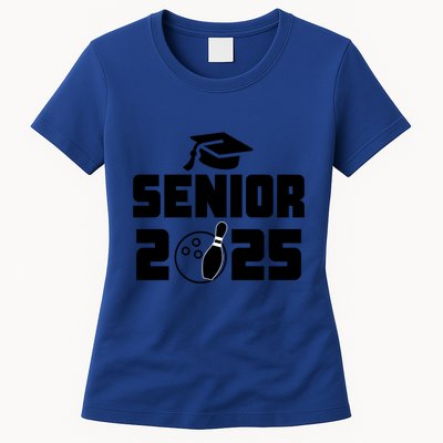 Senior 2025 Bowling Graduation Funny Class Of 2025 Retro Gift Womens T-Shirt