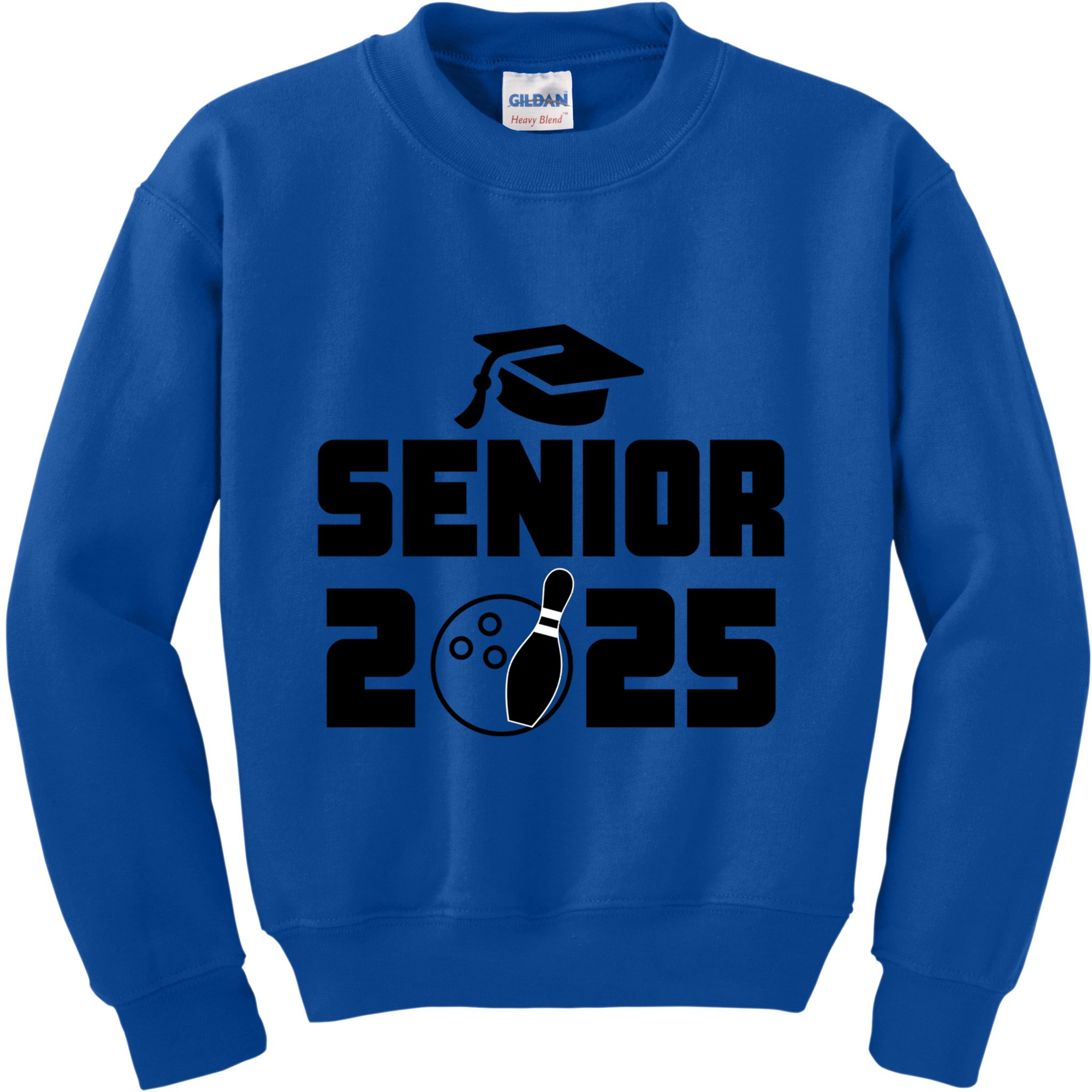 Senior 2025 Bowling Graduation Funny Class Of 2025 Retro Gift Kids Sweatshirt