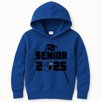 Senior 2025 Bowling Graduation Funny Class Of 2025 Retro Gift Kids Hoodie