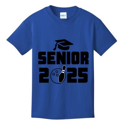 Senior 2025 Bowling Graduation Funny Class Of 2025 Retro Gift Kids T-Shirt