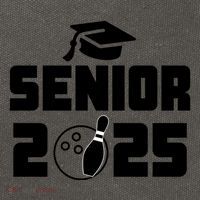 Senior 2025 Bowling Graduation Funny Class Of 2025 Retro Gift Cotton Canvas Backpack