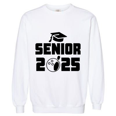 Senior 2025 Bowling Graduation Funny Class Of 2025 Retro Gift Garment-Dyed Sweatshirt