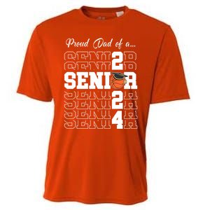 Senior 2024 Basketball Dad Gift Class Of 2024 Proud Dad Gift Cooling Performance Crew T-Shirt