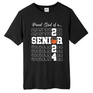 Senior 2024 Basketball Dad Gift Class Of 2024 Proud Dad Gift Tall Fusion ChromaSoft Performance T-Shirt