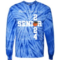 Senior 2024 Basketball Dad Gift Class Of 2024 Proud Dad Gift Tie-Dye Long Sleeve Shirt