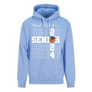 Senior 2024 Basketball Dad Gift Class Of 2024 Proud Dad Gift Unisex Surf Hoodie