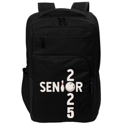 Senior 2025 Bowling Player Graduating Class Of 2025 Gift Impact Tech Backpack