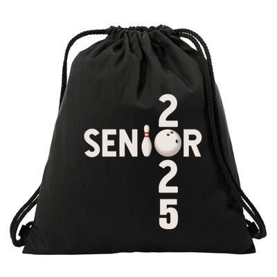 Senior 2025 Bowling Player Graduating Class Of 2025 Gift Drawstring Bag