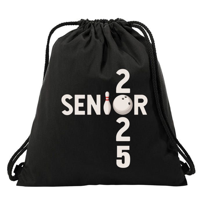 Senior 2025 Bowling Player Graduating Class Of 2025 Gift Drawstring Bag