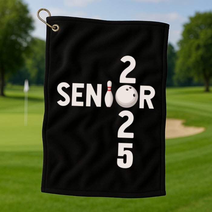 Senior 2025 Bowling Player Graduating Class Of 2025 Gift Golf Towel