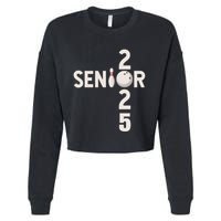 Senior 2025 Bowling Player Graduating Class Of 2025 Gift Cropped Pullover Crew