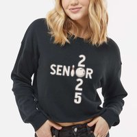 Senior 2025 Bowling Player Graduating Class Of 2025 Gift Cropped Pullover Crew