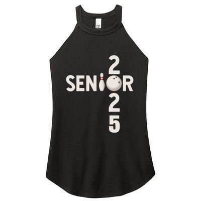 Senior 2025 Bowling Player Graduating Class Of 2025 Gift Women's Perfect Tri Rocker Tank