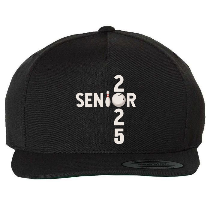Senior 2025 Bowling Player Graduating Class Of 2025 Gift Wool Snapback Cap