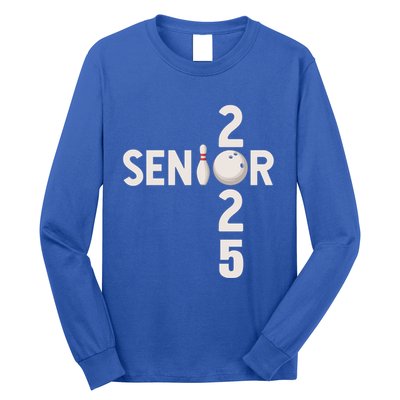 Senior 2025 Bowling Player Graduating Class Of 2025 Gift Long Sleeve Shirt