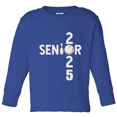 Senior 2025 Bowling Player Graduating Class Of 2025 Gift Toddler Long Sleeve Shirt